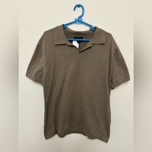 Banana republic solid light brown polo size M business casual fall colour